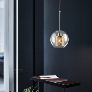 Candelabro de cristal nórdico Led, luz colgante circular, luces colgantes para dormitorio, lámpara colgante para sala de estar - Product Image 5