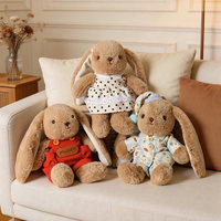 Z Peluche Lapin Anduo Mignon à Longues Oreilles 27cm avec Pyjama, Compagnon de Sommeil pour Enfants, Animal en Peluche, Vente Chaude de Pâques