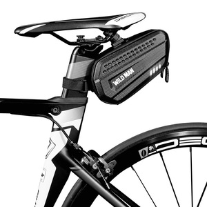 WILD MAN ES7 Mini sacoche de selle arrière de vélo portable réfléchissante pour tige de selle en EVA, sacoche de vélo de cyclisme, accessoire pour VTT - Product Image 1