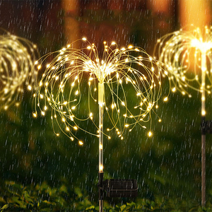 Fábrica de China al aire libre Ip65 impermeable jardín césped Navidad luces solares Led fuegos artificiales lámpara Solar - Product Image 5