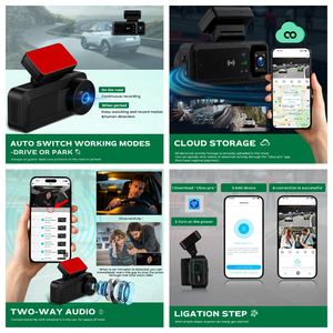 <span class=keywords><strong>Cam</strong></span>éra embarquée Podofo 4G LTE double canal avec communication bidirectionnelle, DVR, GPS, visualisation en direct à distance, vision nocturne, enregistreur vidéo de voiture OEM & ODM - Product Image 3