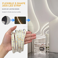 Bande LED haute densité 144 LED/m, largeur 8 mm, forme en zigzag, pliable, haute efficacité, cuivre, 2700K-6000K, bande LED à circuit imprimé nu