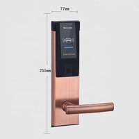 Serrure de porte intelligente électronique programmable en acier inoxydable avec carte RFID IC PHT609 pour portes en bois de 38-55 mm, accès rapide pour hôtels