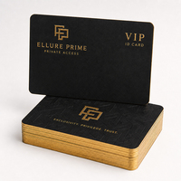 Cartes de visite de luxe personnalisées en papier recyclé avec logo en feuille d'or et bords colorés, cartes de remerciement pour petites entreprises