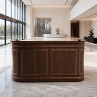 YS-0790 Bureau d'accueil d'angle moderne en bois pour usage commercial dans les hôtels, les écoles, les centres commerciaux, les gymnases, les hôpitaux, les supermarchés