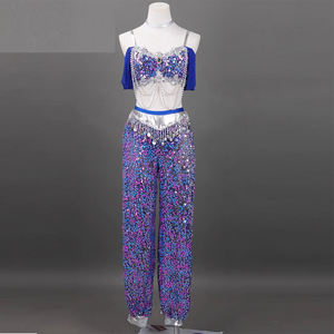 Traje <span class=keywords><strong>de</strong></span> actuación étnica con pantalones largos Traje <span class=keywords><strong>de</strong></span> baile indio clásico y elegante para actuación en escenario Traje <span class=keywords><strong>de</strong></span> entrenamiento <span class=keywords><strong>de</strong></span> baile Traje - Product Image 6