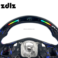 Volant personnalisé en fibre de carbone forgée bleue LED pour BMW E90 E63 E60 E30 E70 X5 E87 E91 E92 E93 Accessoires intérieurs de voiture