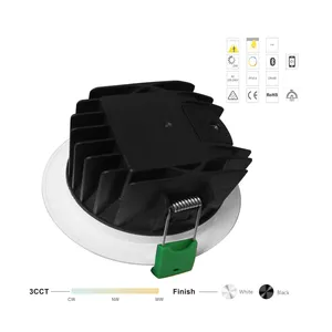 थोक एलईडी डाउनलाइट saa नो फ़्लिकर 3CCT सीलिंग रिकेस्ड एंबेड लेंस रिफ्लेक्टर CRI>80 एंटी-ग्लेयर IP44 वाटरप्रूफ 8w 10w