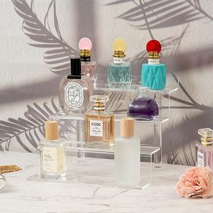 Expositor acrílico de 3/4 niveles con forma de escalera, organizador de perfumes, soporte elevado escalonado para figuras, estante de exhibición - Product Image 6
