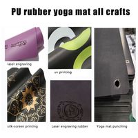 Tapis de yoga en caoutchouc PU épaissi, couleur uniforme PU et caoutchouc, antidérapant, résistant à l'usure, premier choix pour une qualité supérieure