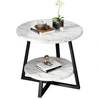 Table basse triangulaire en bois, style moderne et luxueux, double niveau, pour petit appartement, salon ou chambre à coucher