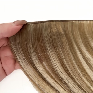 Venta al por mayor de fábrica: Extensiones de cabello virgen ruso 100% Remy, cabello humano europeo para Genius Weft - Product Image 5