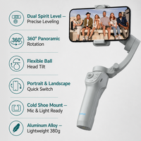 Support de téléphone M01 pour trépied de bureau avec rotule, corps métallique, pince pour téléphone, rotation 360° °   Rotation et inclinaison pour la photographie de vlog et de diffusion en direct