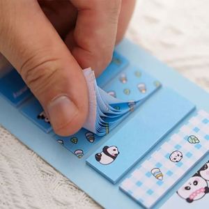 Adorables Notas Adhesivas con Diseño de Panda y Pestañas de Índice, Papelería Femenina y Linda, Artículos Esenciales para el Estudio y la Oficina, Regreso a Clases - Product Image 4