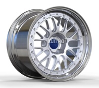 عجلات 5x112 5x120 مقاس 18 و19 بوصة مصنوعة من قطعتين أو ثلاث قطع من السبائك المطروقة والمصقولة لسيارات E88 B-m-w M3 M4 أودي Rs تويوتا سوبرا