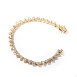 사랑 모양 힙합 팔찌 구리 상감 지르콘 봄 버클 개인 보석 여성 남성 팔찌 패션 바디 쥬얼리 - Product Image 6