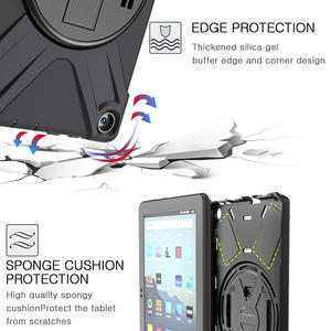 Boîtier robuste robuste avec sangle pour <span class=keywords><strong>Amazon</strong></span> Kindle Fire HD 8 2020 Enfants Tablette Protecteur Coque construite en d'épaule sangle - Product Image 5