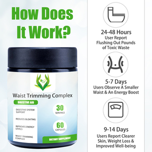 แคปซูลเพิ่มพลังงานแบบขายส่ง แคปซูลสูตรธรรมชาติสำหรับลดสัดส่วนรอบเอว ช่วยเสริมสร้างระบบย่อยอาหารด้วยส่วนผสมสมุนไพร - Product Image 6