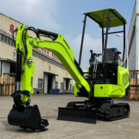 Mini-excavatrice sur chenilles de haute qualité avec accessoire, mini-excavatrice hydraulique de 1,2 tonne, excavatrices CE EPA Kubota