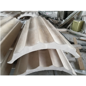 Custom <strong>Fluted</strong> Beige Limestone <strong>Round</strong> <strong>Column</strong> Cover Decoration Roman Pillar Marble <strong>Column</strong> - Product Image 4