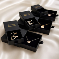 Boîte à bijoux coulissante de luxe en carton rigide avec logo personnalisé pour collier, boucles d'oreilles, bague, bracelet - Vente en gros