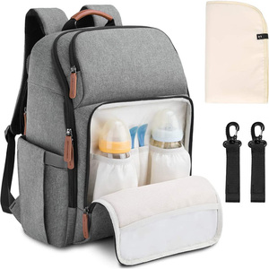 Sac à dos de voyage pour bébé, sac à langer multifonction avec matelas à langer portable, sac à dos à grande capacité - Product Image 1