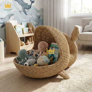 Panier de rangement en rotin en forme de baleine du Vietnam, tissé à la main, écologique, moderne, mignon, multifonctionnel, pour la décoration de la maison - Product Image 6