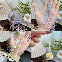 10 pièces/sac, perles de taille lâche transparentes scintillantes en forme de fleur de 10 mm pour la fabrication de bijoux DIY, porte-clés, bracelets, boucles d'oreilles