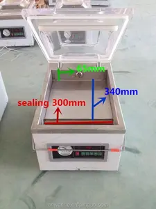 Huayuan máquina de selo a vácuo, máquina seladora industrial/doméstica de carne de alimentos, frutas e vegetais, máquina de embalagem a vácuo