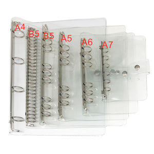 Carpeta Transparente de PVC A4B5A5A6A7, Recargable, con Anillas Redondas, para Hojas Sueltas, Material de Oficina y Escolar - Product Image 1