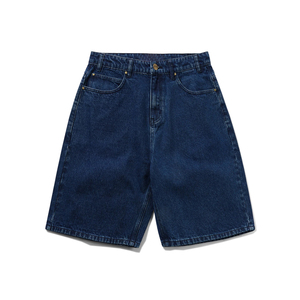 Minimalist Solid Cotton Denim Mens Shorts No Distress Clean Finish <b>Neutral</b> Wash Custom Branding Ready Private Label Or Wholesale - Product Image 1