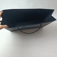 Sac cadeau écologique personnalisé avec impression de logo noir personnalisé avec logo Sacs à provisions en papier Sacs cadeaux personnalisés avec logo