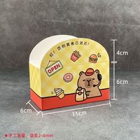 Boîte d'emballage personnalisée biodégradable de qualité alimentaire Fundom pour bagels, pains, sushis, sandwichs et petit-déjeuner