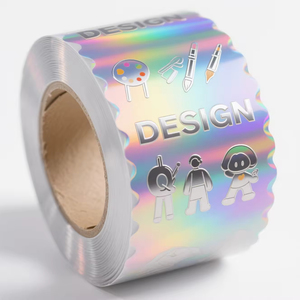 Autocollants en vinyle PVC brillant personnalisés, imperméables et résistants aux intempéries, étiquettes d'emballage avec impression de logo - Product Image 1