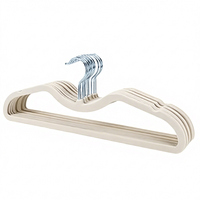 Cintre Minimaliste Ultra-Fin en ABS Antidérapant avec Crochet Chromé pour Armoire, Conception Durable à Niveau Unique, Écologique