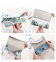 Étui à lunettes de soleil fait main de la série Cactus avec impression de logo personnalisé, boîte d'emballage de lunettes pliables en PU tendance