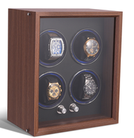 Remontoir de montre en bois haut de gamme 1 2 4 fentes boîte de montres automatique avec Mabuchi Moto montre armoire horloge boîte de rangement