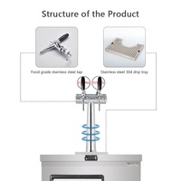 Fuyong Fût de bière en acier inoxydable 4 Fûts US Sac à dos Refroidisseur de bière avec 2-4 robinets Distributeur de boissons Kegerator