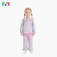 Pyjama d'été confortable pour enfants Puresun, style tendance, en viscose de bambou, 100% coton biologique, chemise de nuit boutonnée pour fille, imprimé personnalisé
