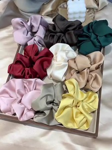 Elastici per Capelli in Stile Francese Personalizzabili con Logo, Colore Solido, Grandi Dimensioni, Fasce in Raso per Donne e Ragazze per Uso Quotidiano - Product Image 2