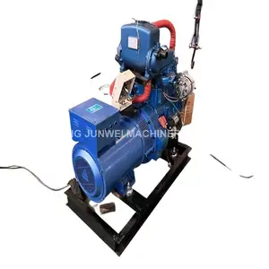 Efficiente dal punto di vista energetico e consumare meno carburante raffreddato ad acqua di mare 60hz monofase 1800rpm 9kw 9kva generatore marino per yacht