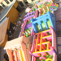 Vente chaude grande maison de rebond gonflable pour adultes défi extérieur parcours d'obstacles aire de jeux pour le plaisir et la forme physique