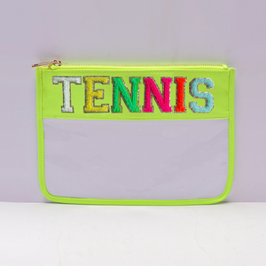 Bolsas de nailon de PVC con cremallera para maquillaje, organizador de viaje, parche de letras transparente y roja, regalo de <span class=keywords><strong>Navidad</strong></span> personalizado, <span class=keywords><strong>2022</strong></span> - Product Image 3