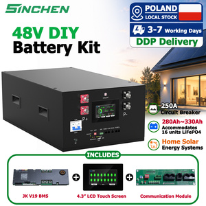 ชุดแบตเตอรี่ลิเธียมแบบประกอบเองได้ รุ่น DDP JK V19 200A BMS ของโปแลนด์ พร้อมกล่องใส่แบตเตอรี่แบบซ้อนได้ โครงโลหะ สำหรับระบบไฟฟ้าแบบออฟกริด - Product Image 1