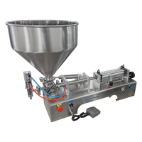 Bureau 100ml Pneumatique Piston Pompe Pâte Épaisse Miel Machine De Remplissage Boissons Produits Chimiques Huiles Sacs Pochettes Barils