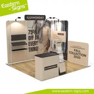 Quick Set Up Best Price Portable Trade Show Display 10x10 Modern Trade Show Booth With Shelves