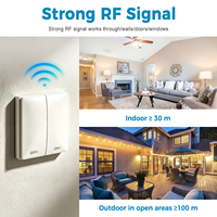 Interrupteur cinétique sans fil auto-alimenté RF 433 MHz, récepteur dimmable sans batterie, télécommande WiFi, interrupteur d'éclairage