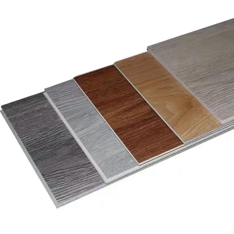 Tự dính SPC khóa sàn gỗ hạt nhựa PVC Snap-On sàn đá da 3.6mm trang trí nhà tùy chỉnh cắt