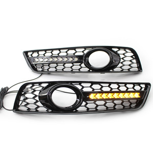 Grille de phare antibrouillard LED avec DRL pour Audi A3 2007-2012, modèle 8P0807682J, noire, exposition Hong Kong - Product Image 3