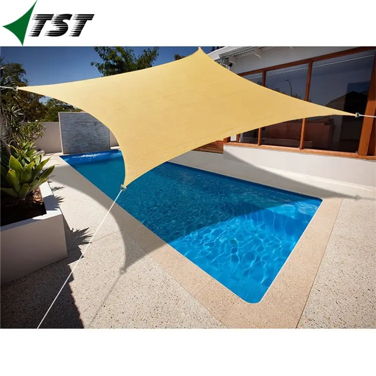 Toldo de protección solar para exteriores, sombrilla rectangular de Color arena resistente, HDPE, 185gsm, cubierta para Patio, 3,5x5m